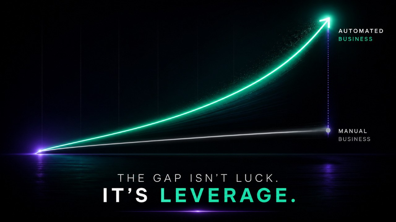 The Gap Isn't Luck. It's Leverage — Manual vs Automated Business Output