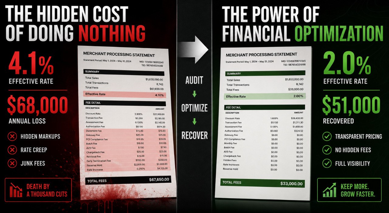 The hidden cost of doing nothing vs. the power of financial optimization — real statement before and after