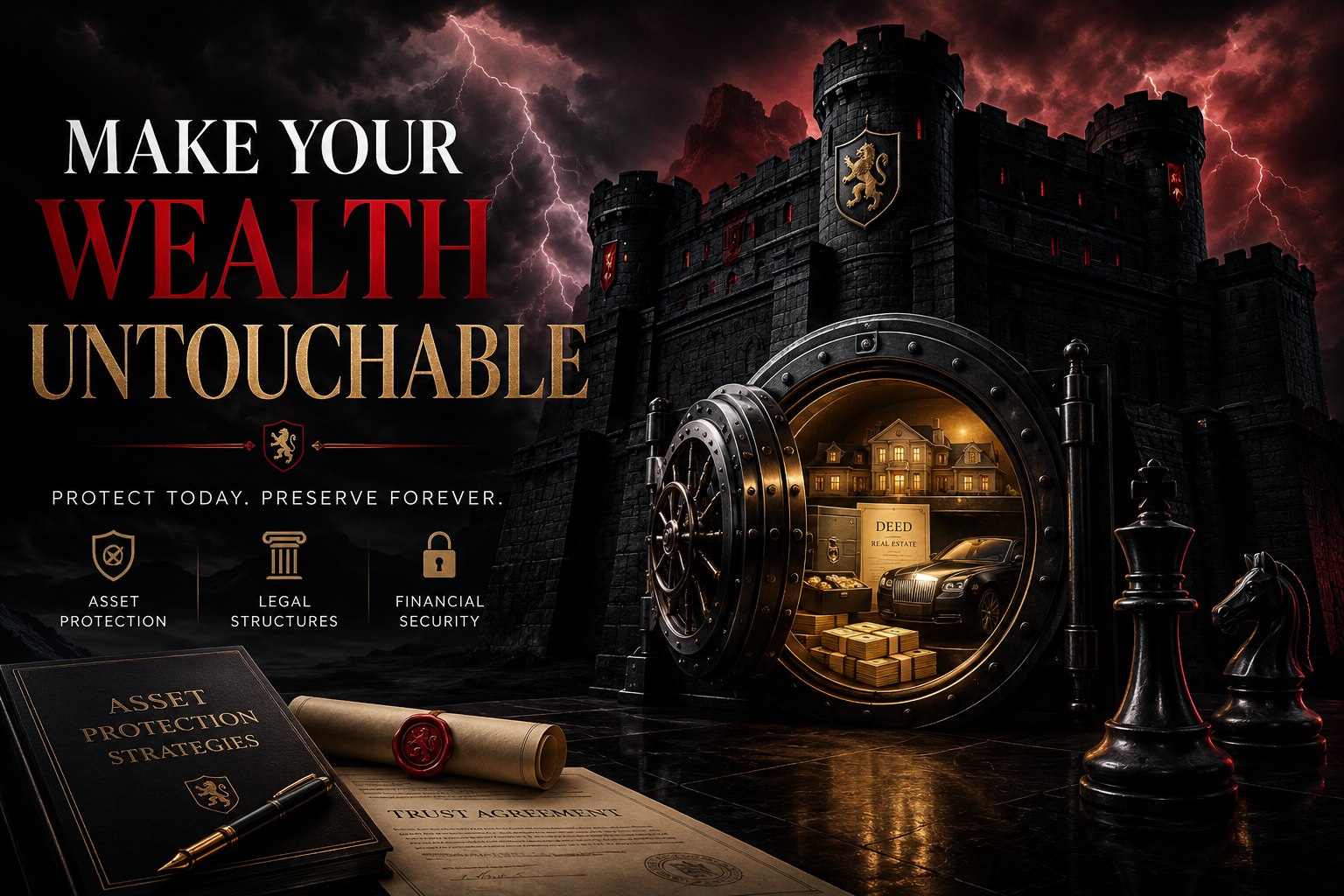 Make your wealth untouchable - castle vault, asset protection strategies, trust agreement